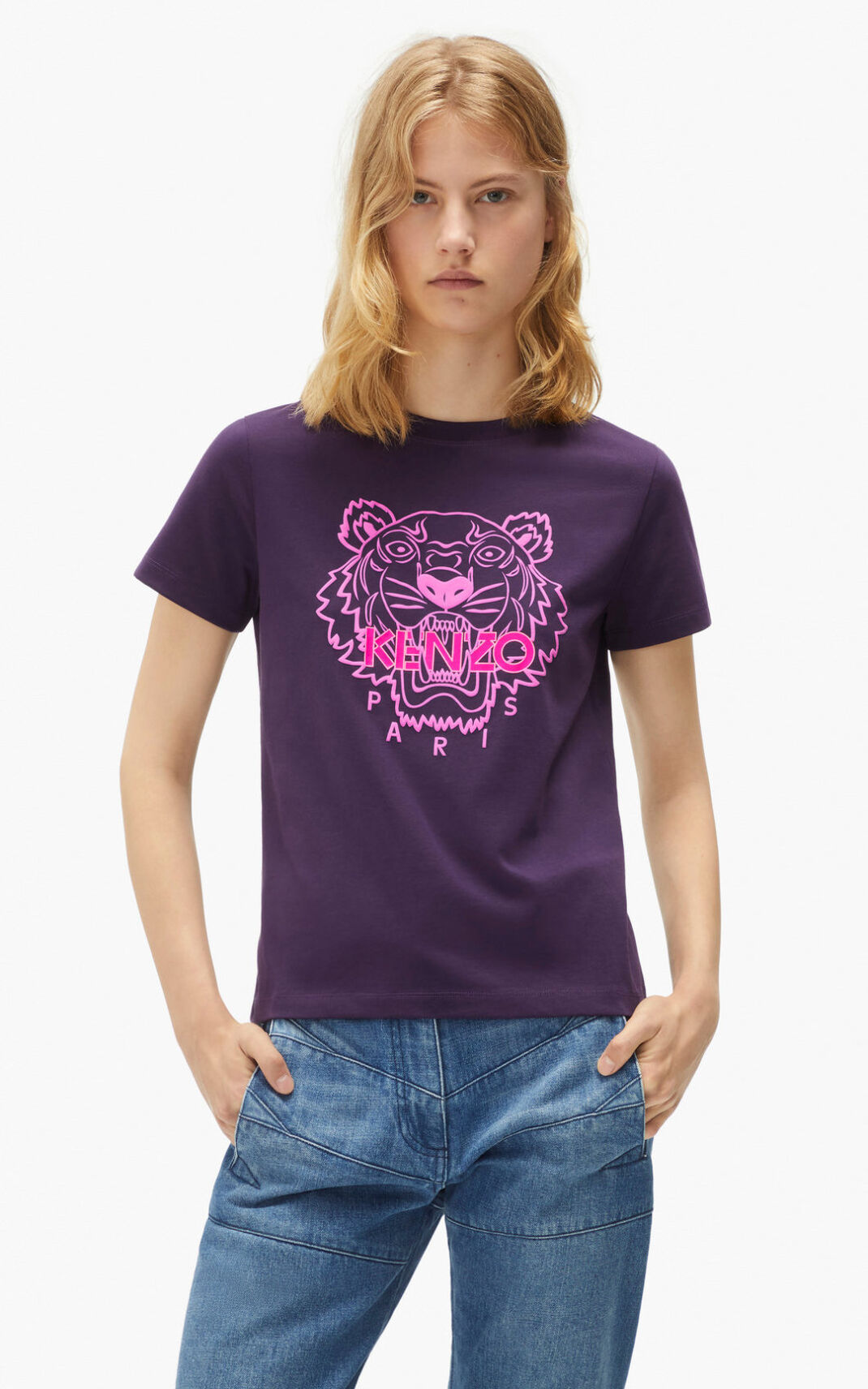 Camisetas Kenzo Tiger Mujer Moradas NJU546703